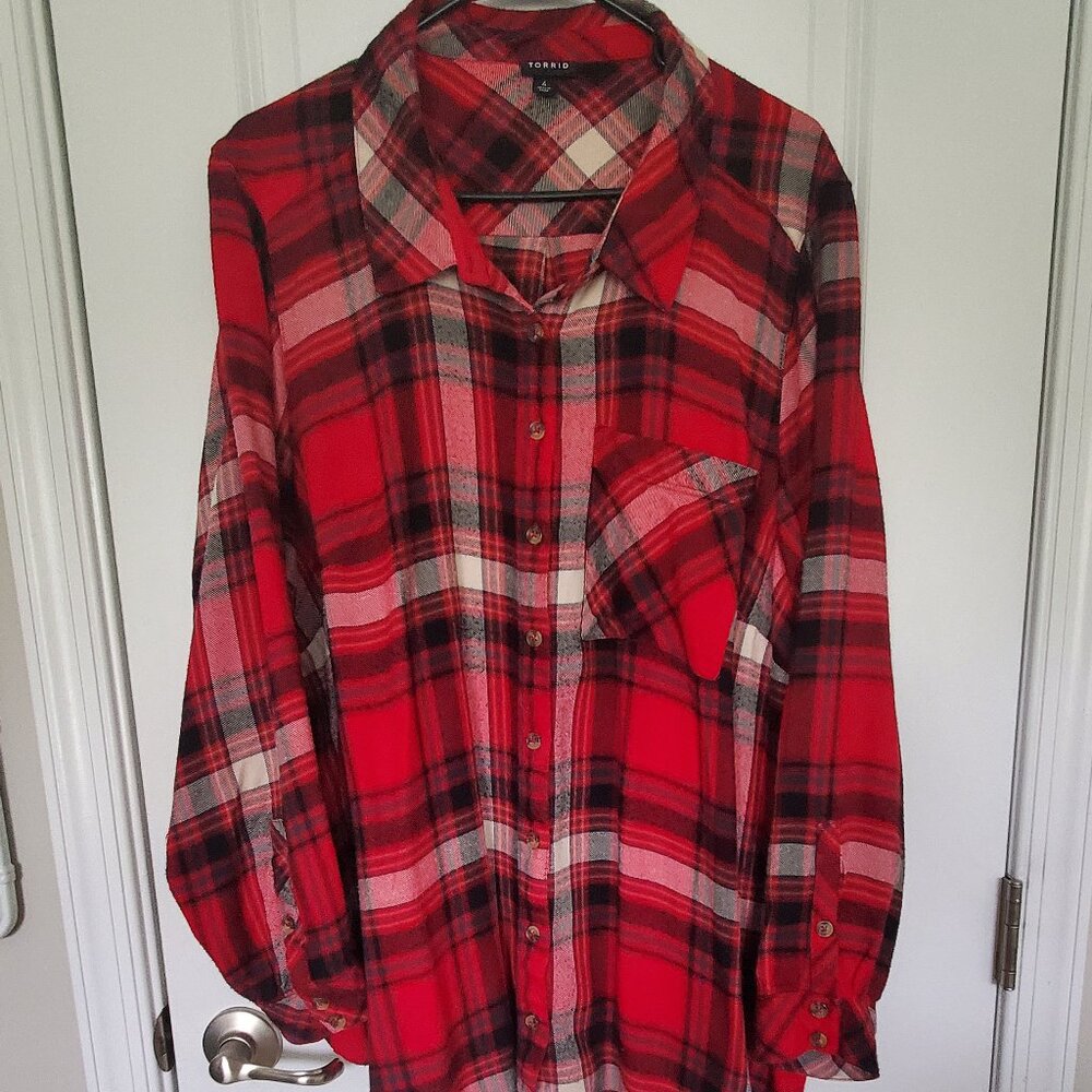 Women's Torrid Red Flannel Shirt